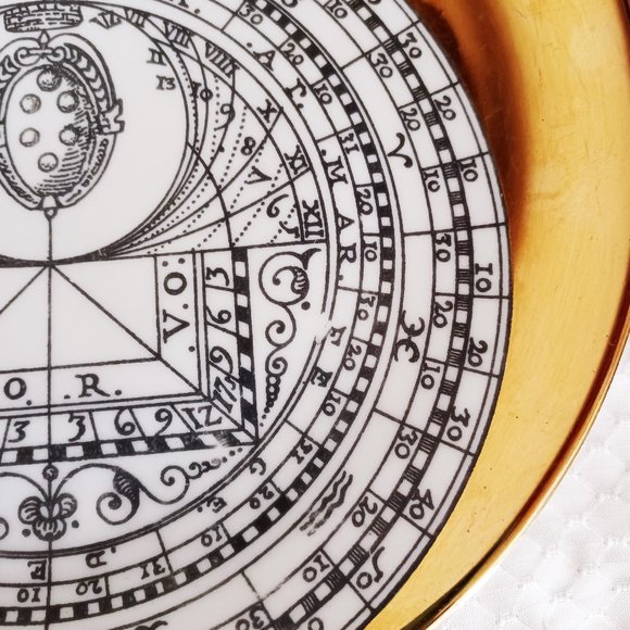 Rare find! FORNASETTI "ASTROLABIO" Plate 1960s Hand MADE IN ITALY No.8 - Picture 4 of 7